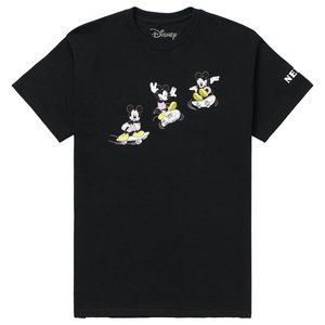 Neff x Disney Mens Mickey Mouse Skateboarding Kick Flip Landed It Shirt New
